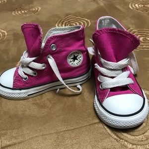 A Pair of Pink Converse size 5